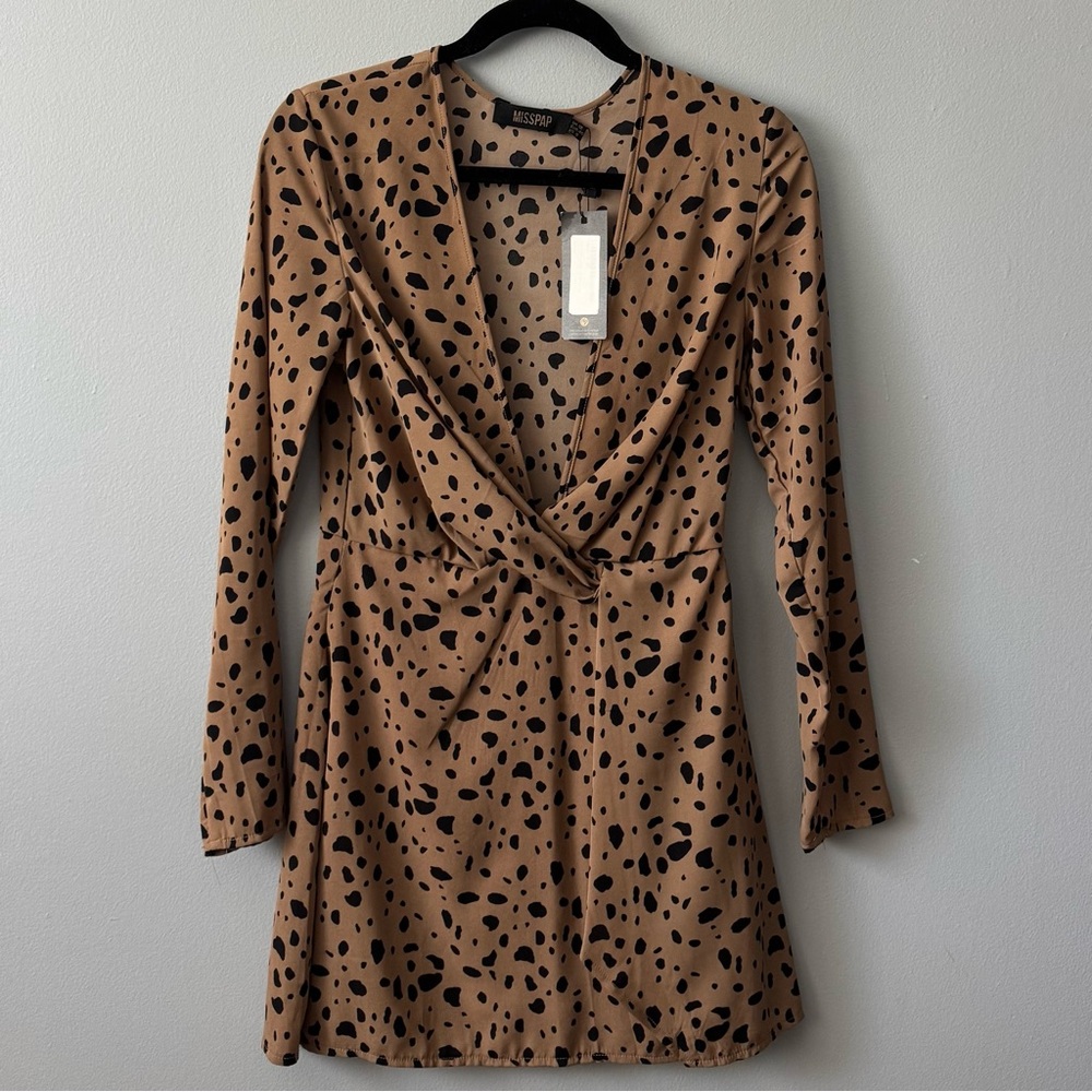 Leopard Print Wrap Dress